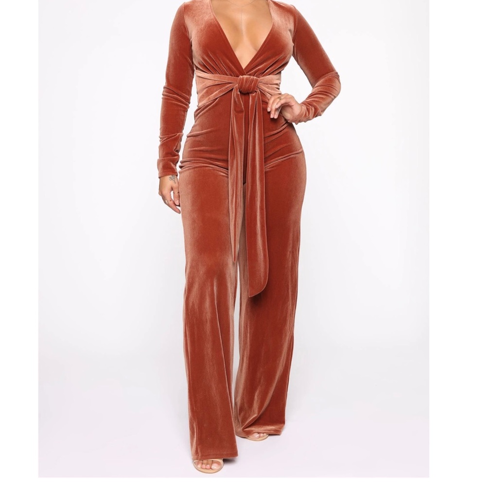 Fashion Nova Rust Color I’m the Truth Jumpsuit